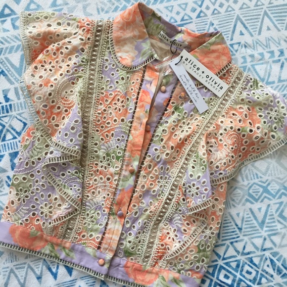Alice + Olivia Tops - Alice + Olivia Posy Garden Top